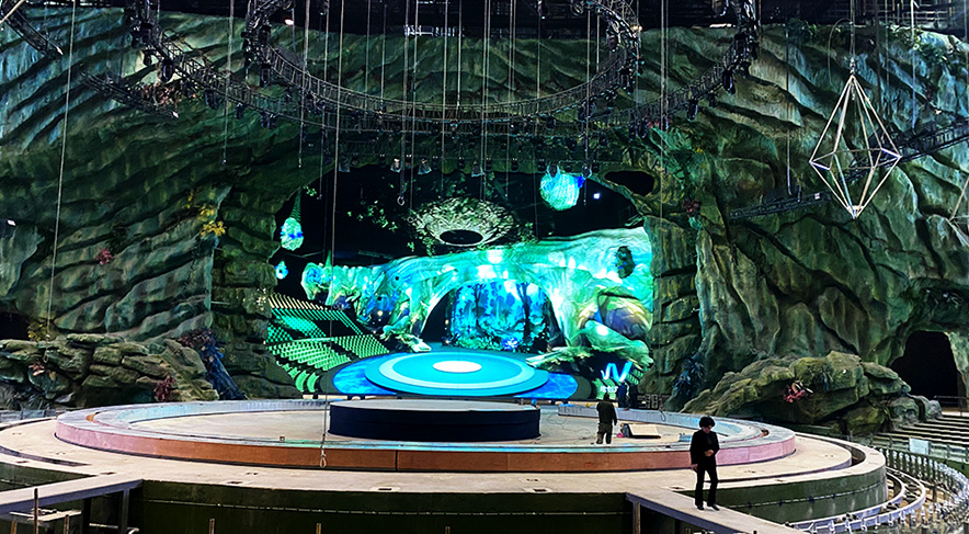 浙江马戏剧团 500㎡舞台 LED 屏太阳集团tyc86文旅演艺超大屏解决规划