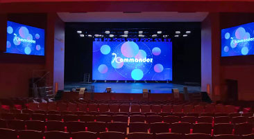 河南新乡大学大会堂一主两副 LED 显示屏节造系统项目